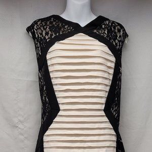 Women's Jax black and cream dress